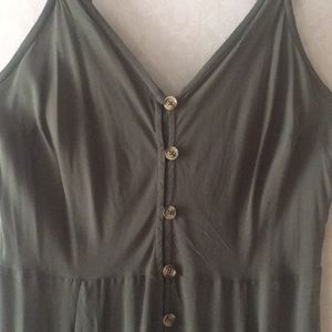 Olive green sun dress